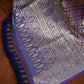 Blue Mashru Silk Brocade Weaved Banarasi Dupatta