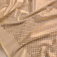 Brown Pure Soft Tissue Handloom Banarasi Saree with Allover Small Buti Design