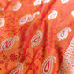 Orange Double Shade Soft Mashru Silk Jamewar Weaved Allover Paisley Buti Design Banarasi Saree