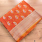 Orange Double Shade Soft Mashru Silk Jamewar Weaved Allover Paisley Buti Design Banarasi Saree