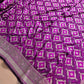 Deep Purple Soft Mashru Silk Jamewar Weaved Banarasi Saree