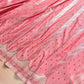 Light Pink Soft Mashru Silk Jamewar Weaved Banarasi Saree