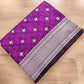 Purple Soft Mashru Silk Jamewar Weaved Leaf Design Banarasi Saree