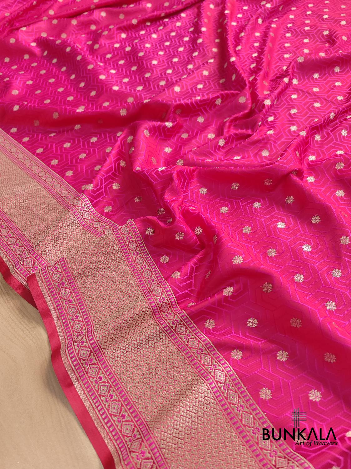 Pink Mashru Silk Banarasi Saree