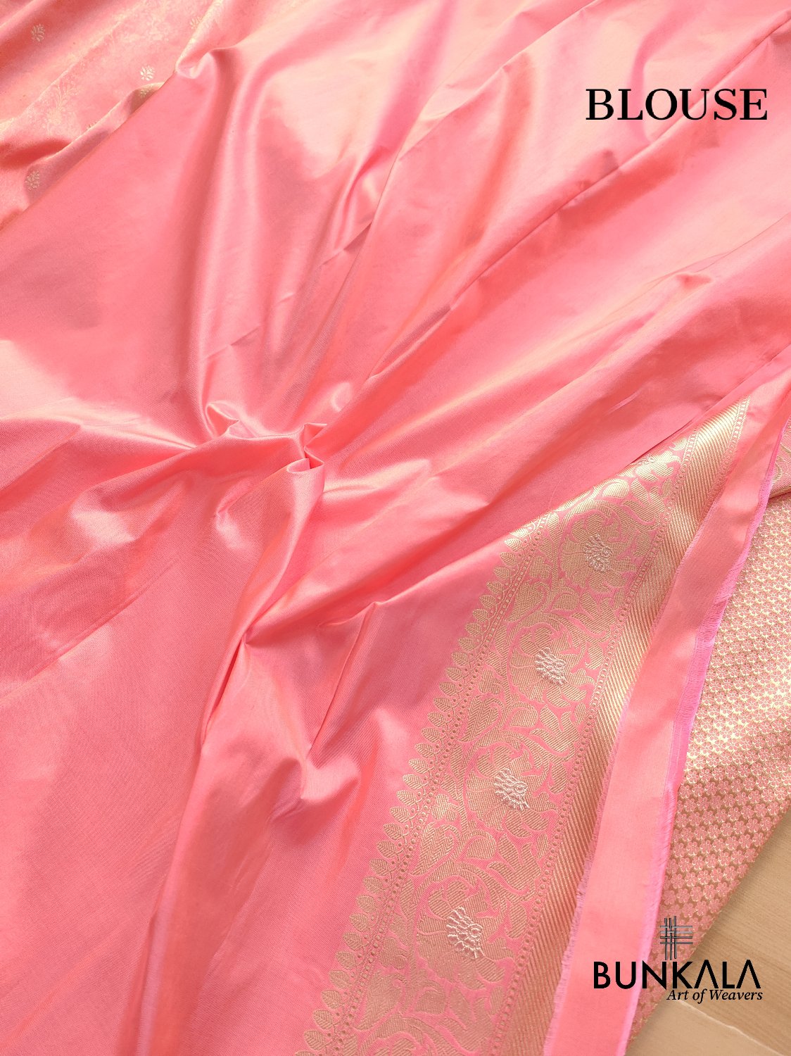 Pink Tanchui Handloom Pure Katan Silk Allover Sona Rupa Small Buti Banarasi Saree