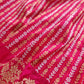 Pinkish Red Pure Katan Silk Handloom Stripe Design Sona Rupa Tanchui Body Banarasi Saree with Scalloped Border