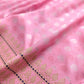 Light Pink Pure Katan Silk Allover Sona Rupa Buti Kadwa Handweaved Tanchui Border Banarasi Saree