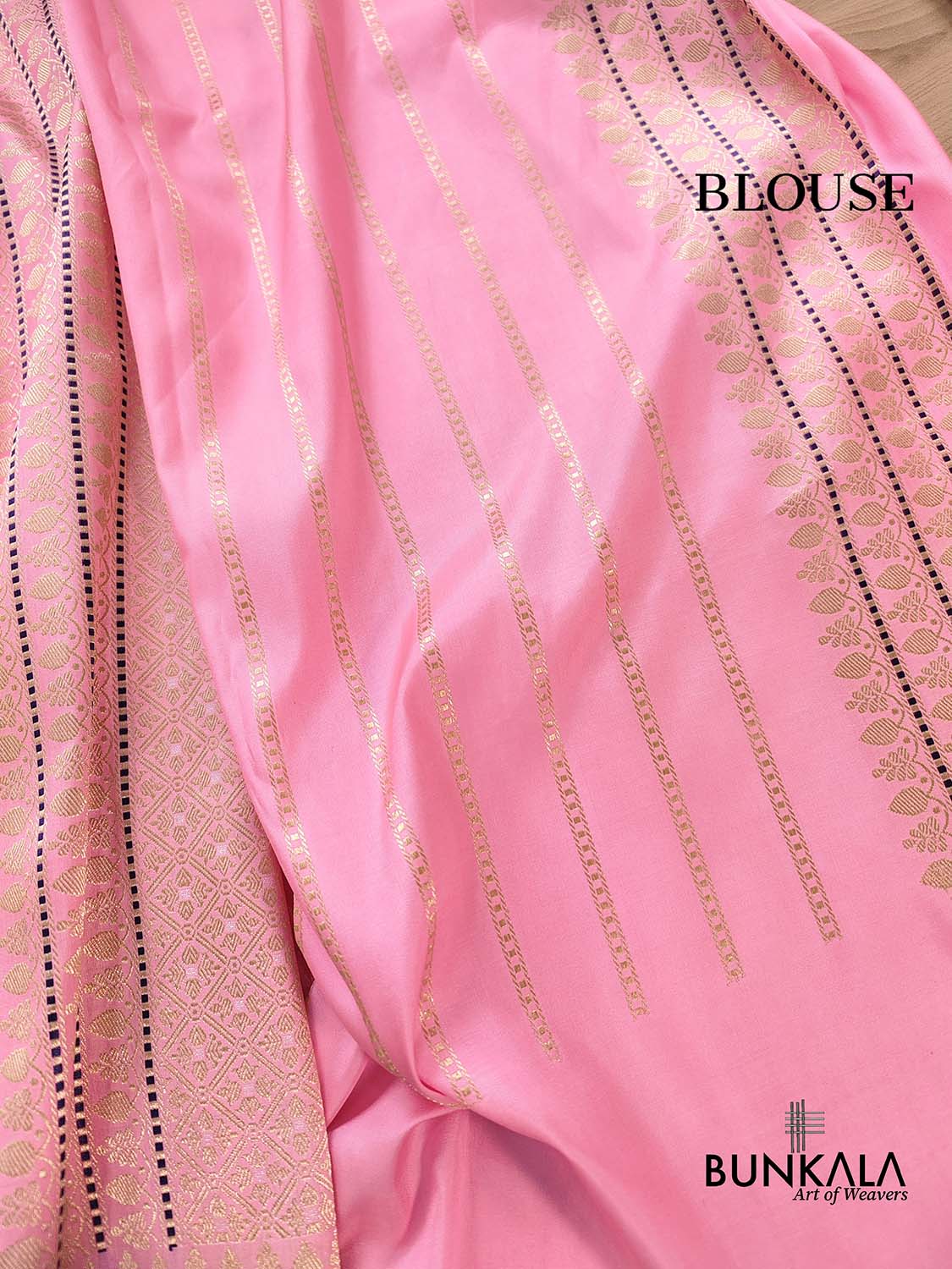 Light Pink Pure Katan Silk Allover Sona Rupa Buti Kadwa Handweaved Tanchui Border Banarasi Saree