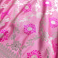 Baby Pink Soft Mashru Silk Jamewar Weaved Floral Jaal Design Pink Meena Banarasi Saree