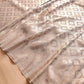 Grey Mashru Silk Banarasi Saree