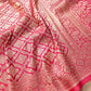 Pink Mashru Silk Banarasi Saree