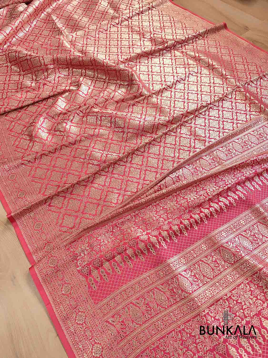 Pink Mashru Silk Banarasi Saree