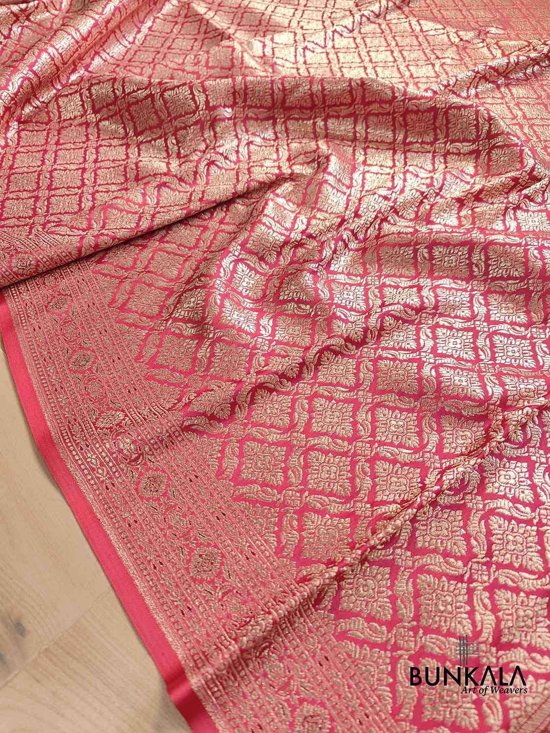 Pink Mashru Silk Banarasi Saree