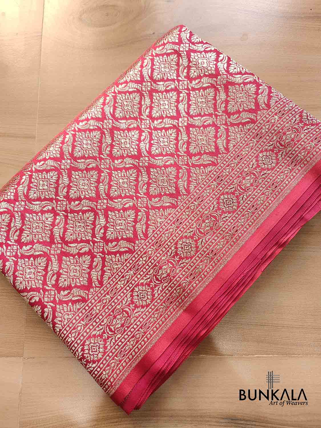 Pink Mashru Silk Banarasi Saree