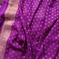 Purple Magenta Georgette Floral Jaal Design Banarasi Saree