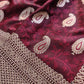 Burgundy Maroon Jamewar Weaved Soft Mashru Silk Floral Jaal Paisley Design Banarasi Saree