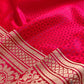 Reddish Pink Two Tone Jamewar Weaved Soft Mashru Silk Geometrical Banarasi Saree