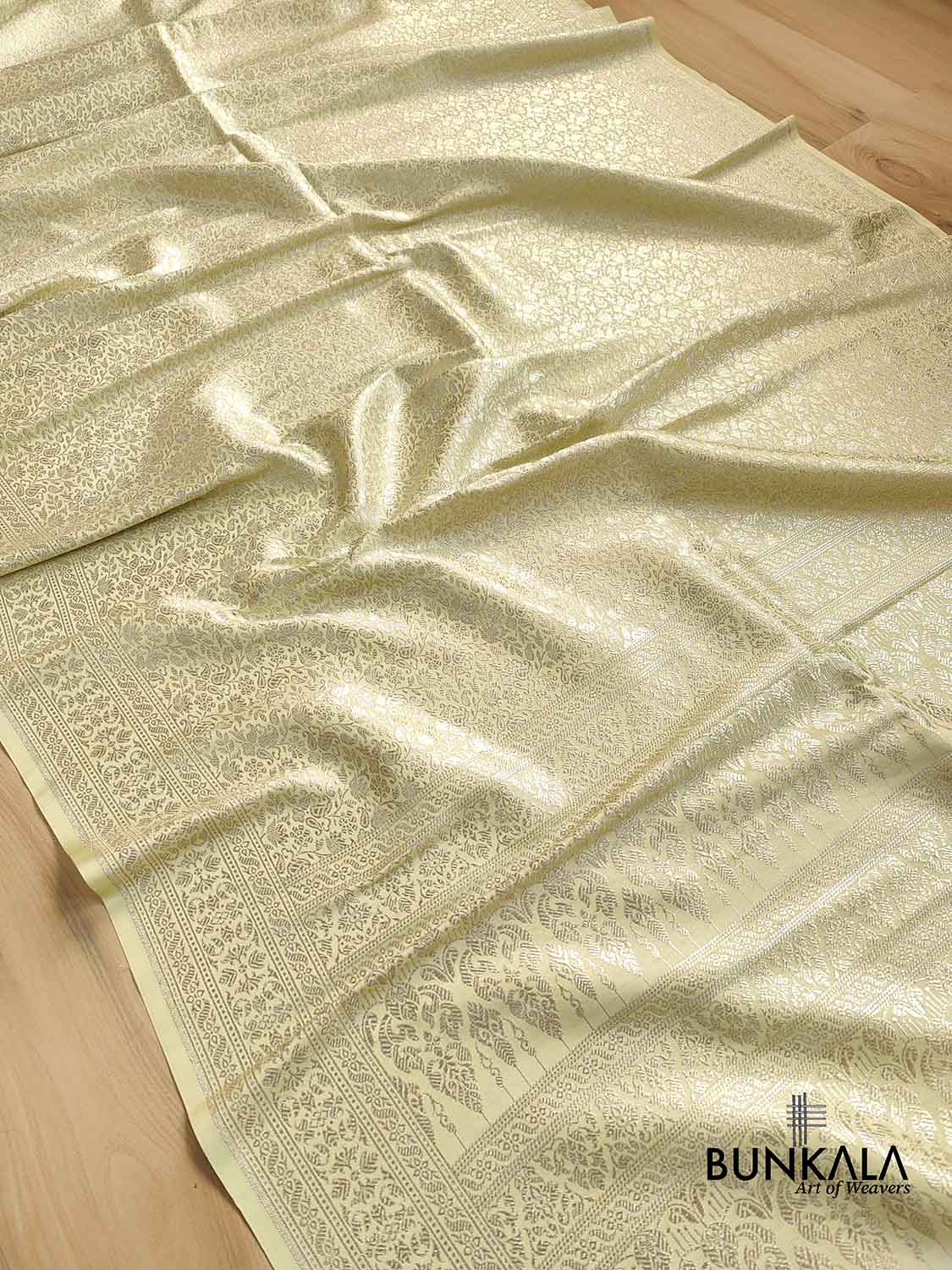 Pista Green Mashru Silk Banarasi Saree