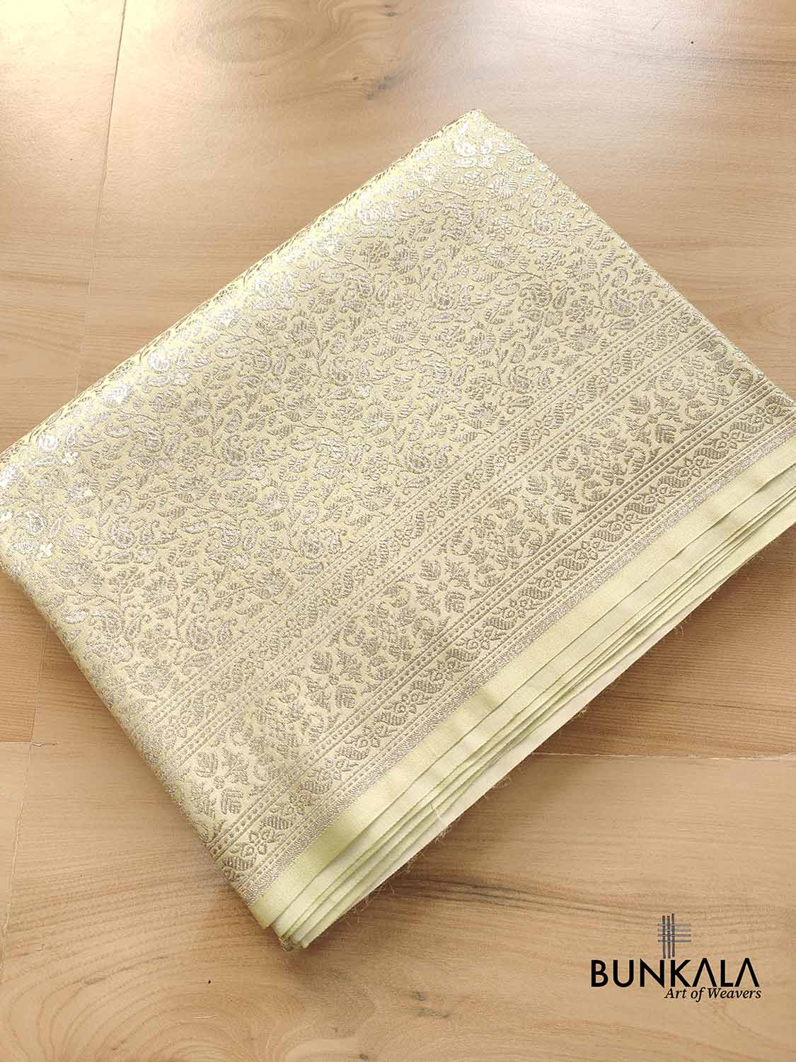 Pista Green Mashru Silk Banarasi Saree