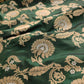 Bottle Green Pure Katan Silk Handloom Kadwa Weaved Jangla Design Sona Rupa Banarasi Saree