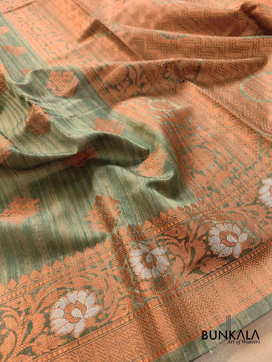 Green Silk Banarasi Saree