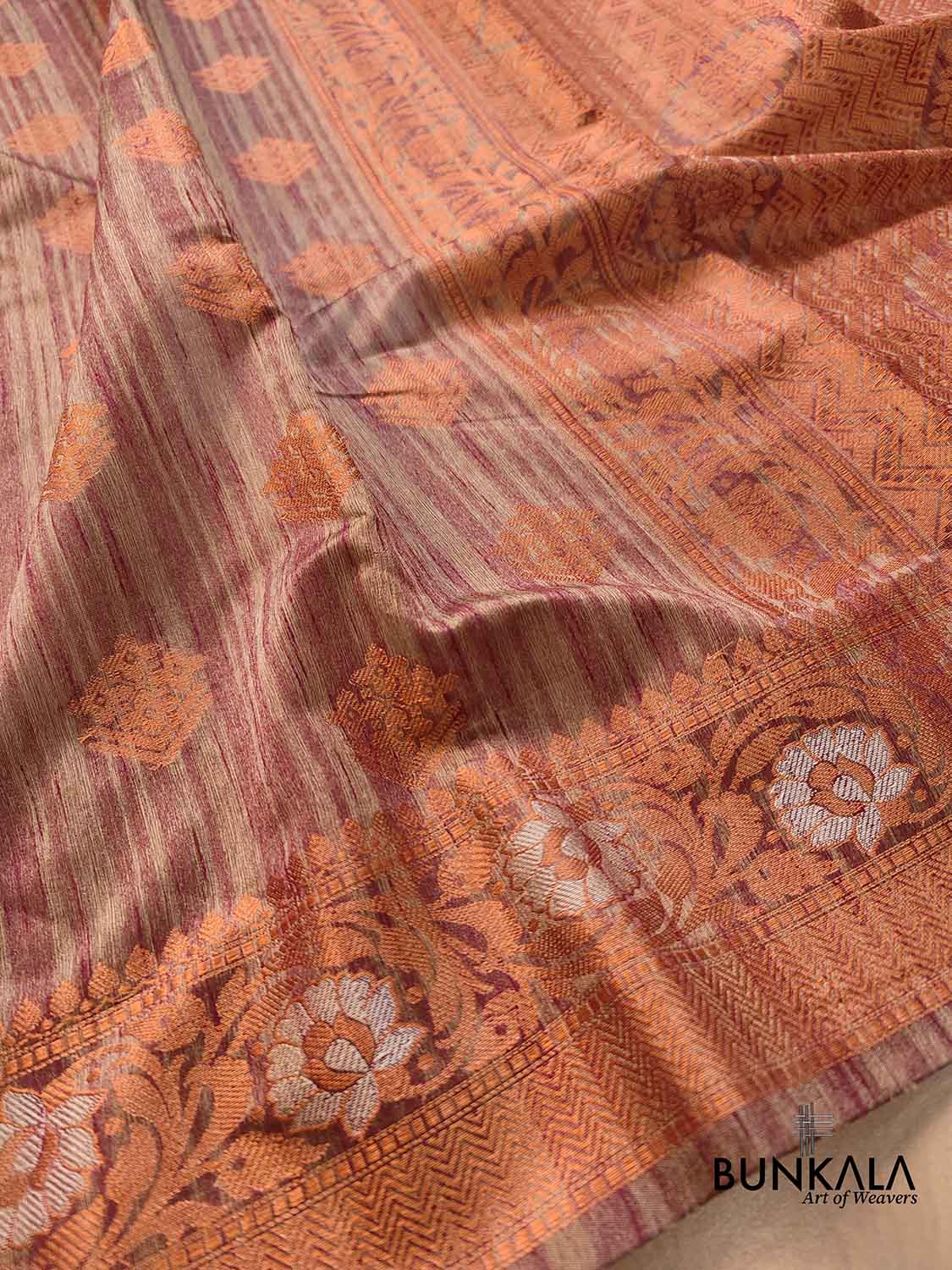 Purple Silk Banarasi Saree