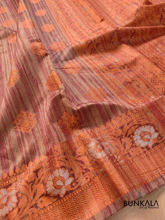 Purple Silk Banarasi Saree