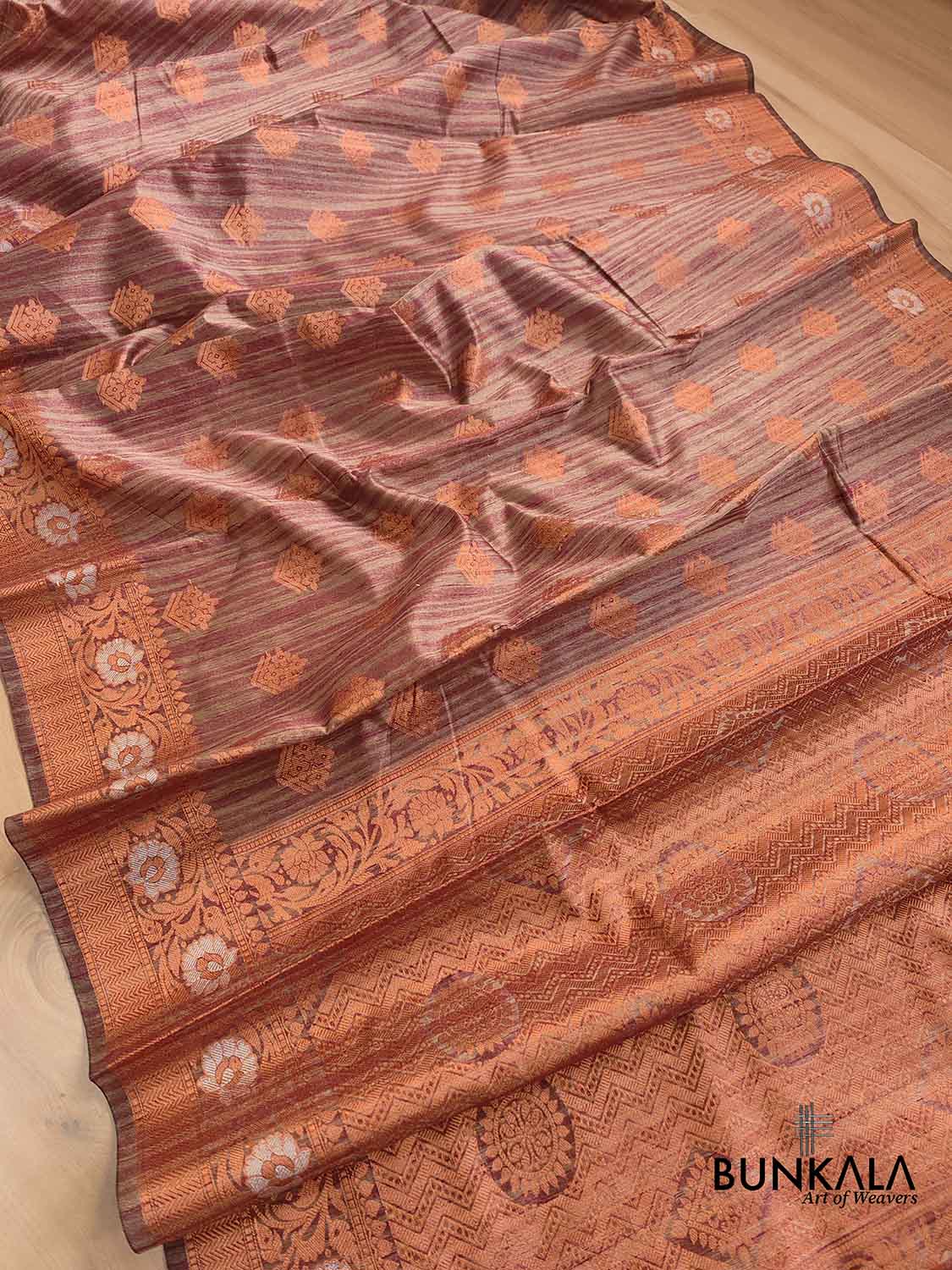 Purple Silk Banarasi Saree