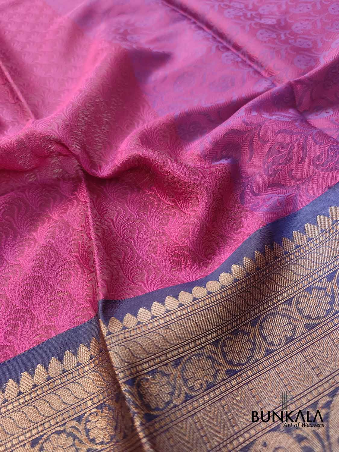 Purple Silk Banarasi Saree