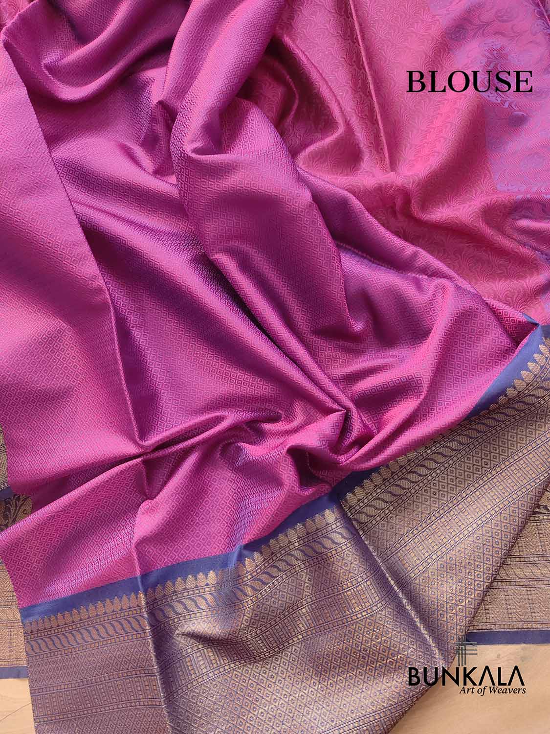 Purple Silk Banarasi Saree