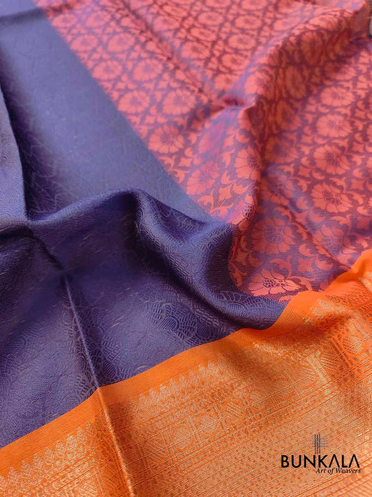 Blue Silk Banarasi Saree