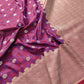 Purple Two Tone Mashru Silk Jamewar Weaved Banarasi Saree