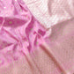 Baby Pink Floral Design Mashru Silk Jamewar Weaved Banarasi Saree