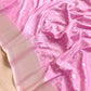 Baby Pink Floral Design Mashru Silk Jamewar Weaved Banarasi Saree