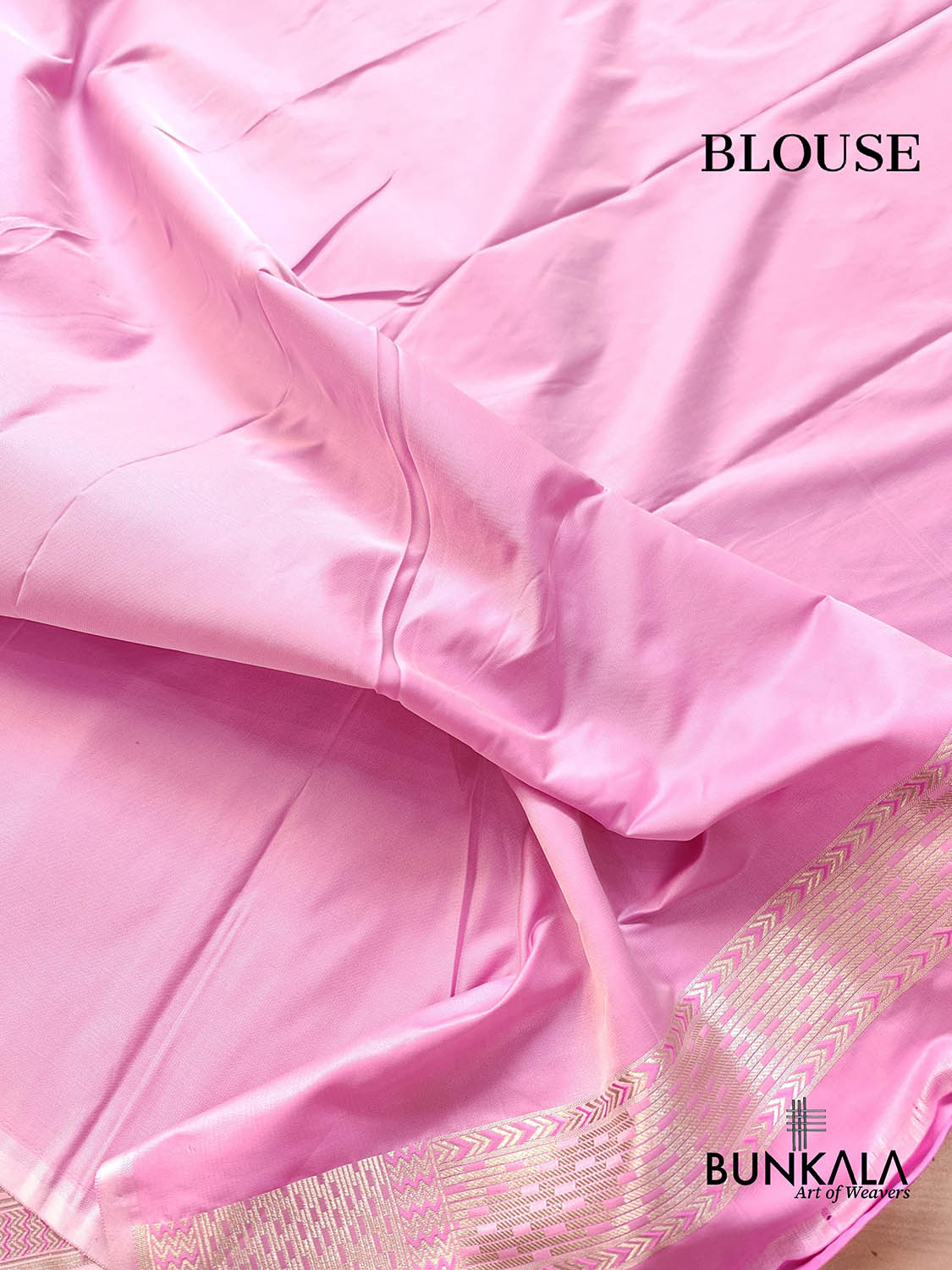 Baby Pink Floral Design Mashru Silk Jamewar Weaved Banarasi Saree