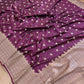 Purple Mashru Silk Jamewar Weaved Banarasi Saree