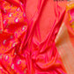 Pink and Orange Two Tone Jamewar Weaved Soft Mashru Silk Allover Small Paisley Buti Design Saree