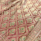 Maroon ane Green Mashru Silk Brocade Weaved Banarasi Saree