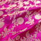 Pink Floral Jaal Banarasi Mashru Silk Saree