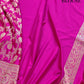 Pink Floral Jaal Banarasi Mashru Silk Saree