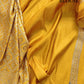 Mustard Yellow Mashru Silk Gold Zari Banarasi Saree
