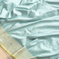 Ice Blue Geometrical Design Resham Tanchui Body Pure Katan Silk Handloom Meenakari Border and Pallu Banarasi Saree