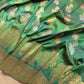 Green Two Tone Allover Buta Meenakari Silk Banarasi Saree