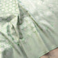 Pastel Green Pure Katan Silk Star Geometrical Design Silver Zari Handloom Banarasi Saree