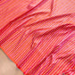 Pink Double Shade Pure Katan Silk Sona Rupa Stripe Design Double Tana Handloom Banarasi Saree