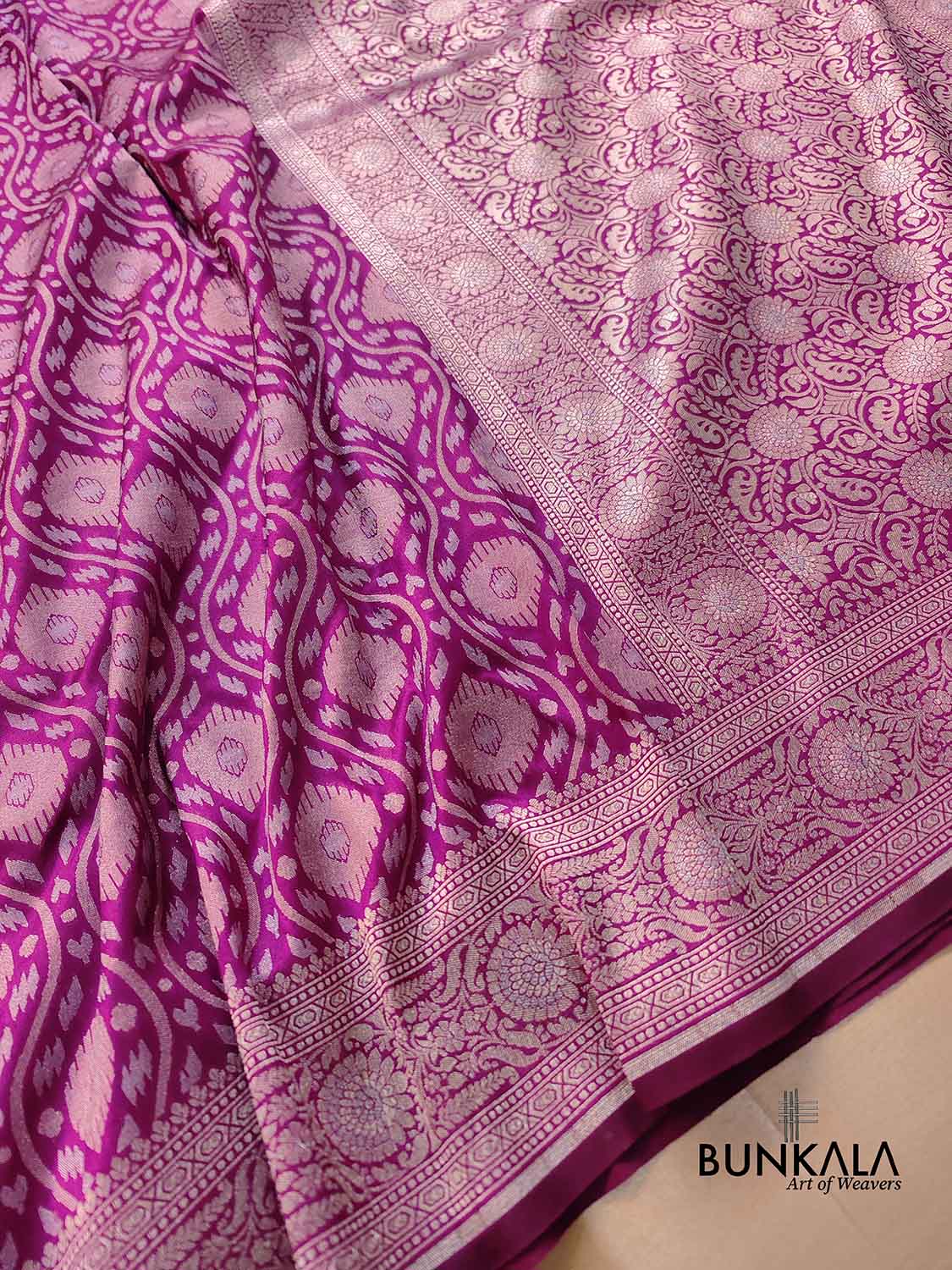 Purple Nilambari Banarasi Silk Saree