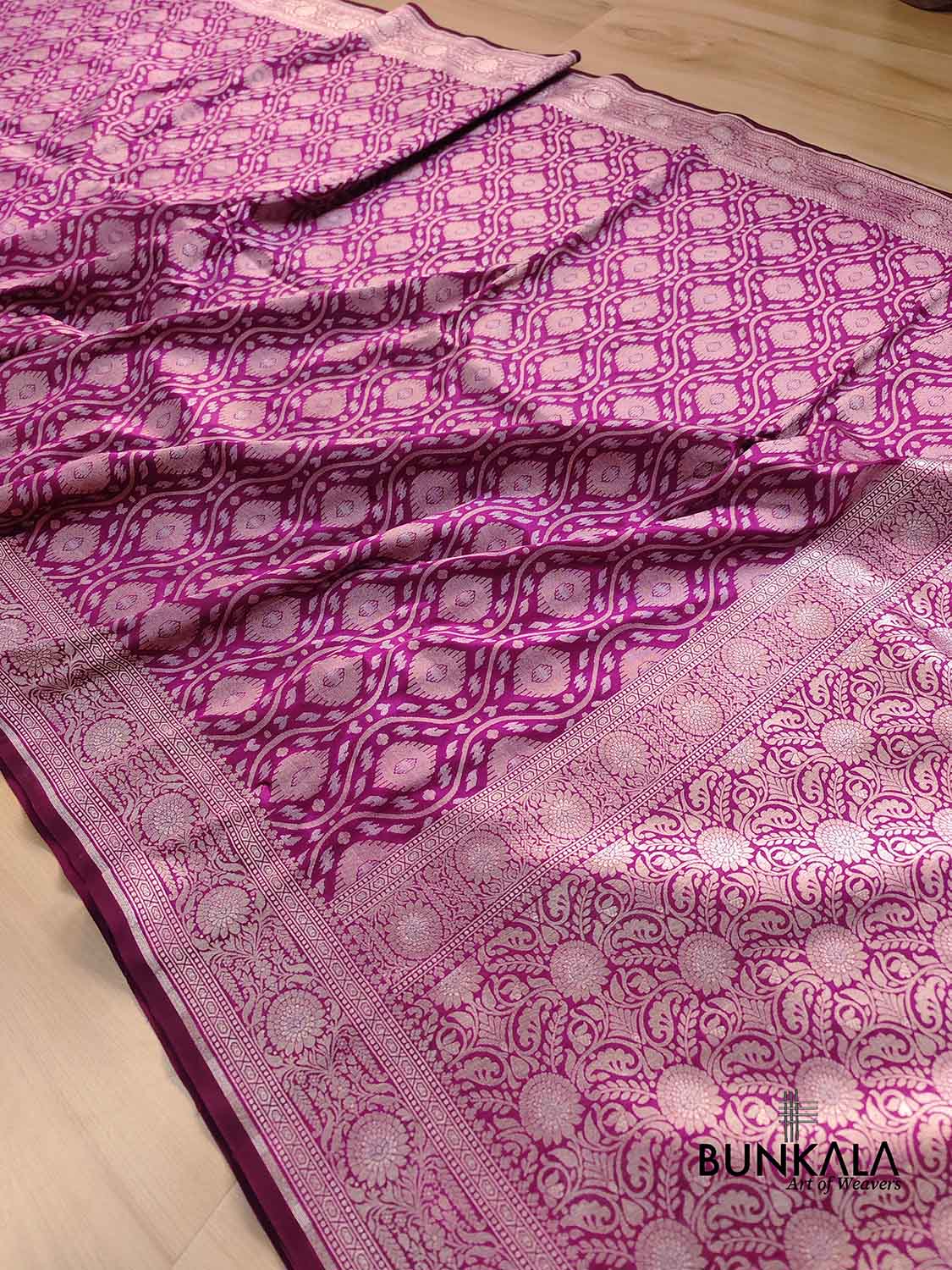 Purple Nilambari Banarasi Silk Saree