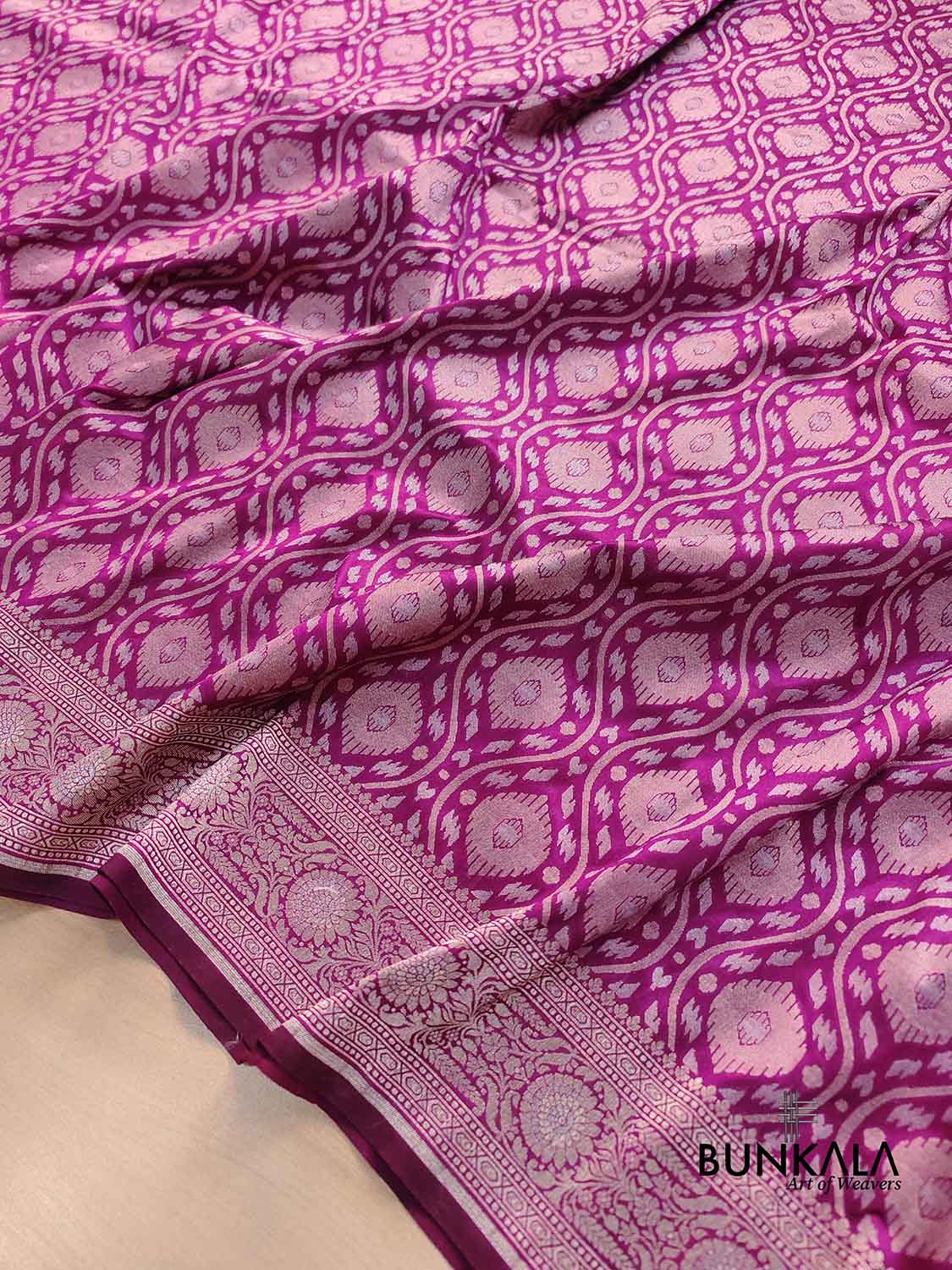 Purple Nilambari Banarasi Silk Saree