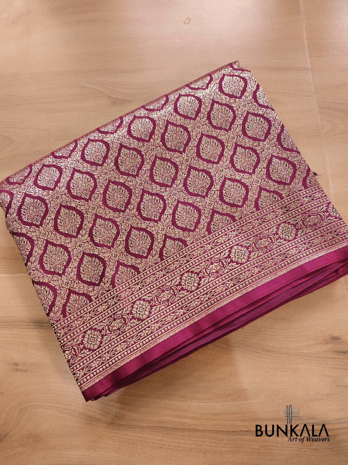 Deep Purple Mashru Silk Banarasi Saree