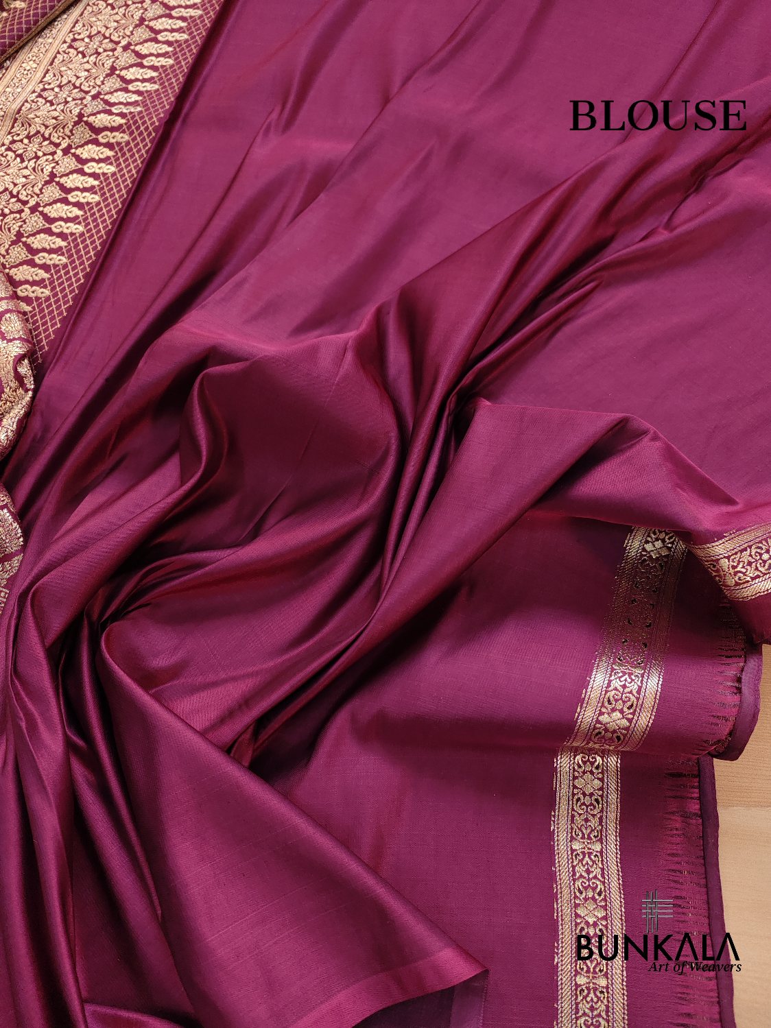 Deep Purple Mashru Silk Banarasi Saree